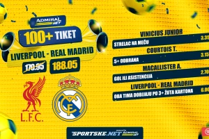 AdmiralBet 100+ tiket - Vinisijus, Kurtoa, Mekalister i kartoni za kvotu 188.05